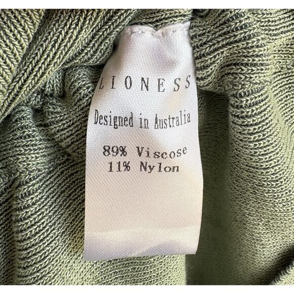 LIONESS Military Minds Ruched Bodycon Mini Dress Sz M Green Party Going Out Club - Picture 8 of 11